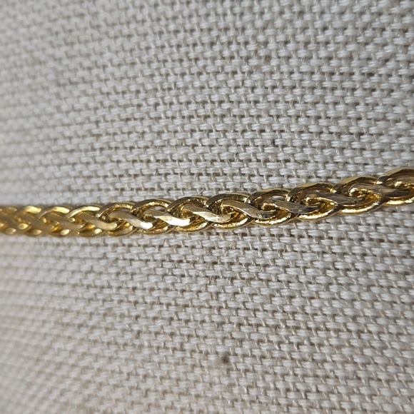 Yellow Gold Tone Twist Chain - Picture 6 of 6